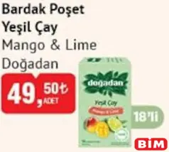 DOĞADAN BARDAK POŞET YEŞİL ÇAY 18'Lİ fiyat ve kampanya bilgisi